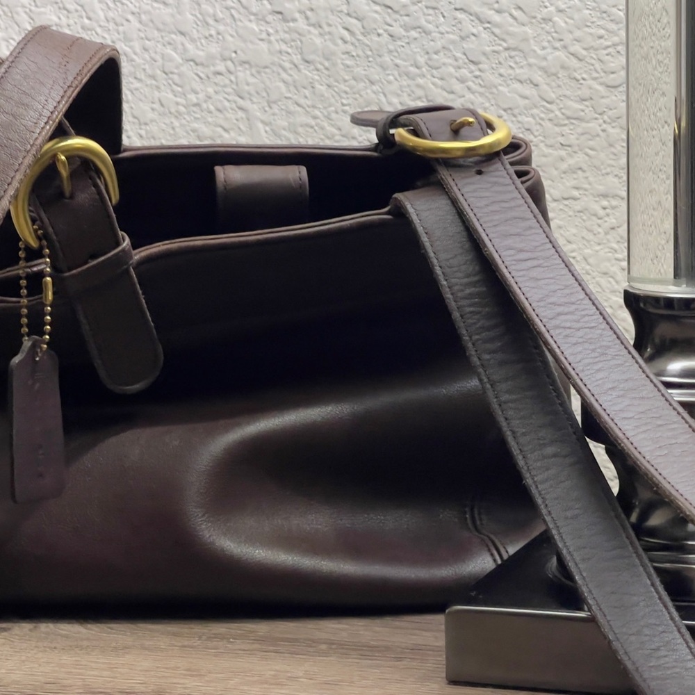 Coach Dark Brown Leather Handbag - Picture 6 of 10